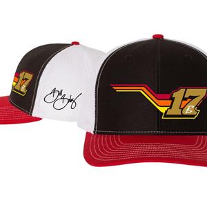 17B Signature Stripes Snapback Hat - Blk/Wht/Red