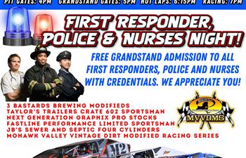 BIG FROG 104 proudly presents First Responders, Police & Nurses Night at the Track!
