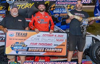 Cade Dillard takes home $4,000 in Texas World Dirt Track Modified Championship
