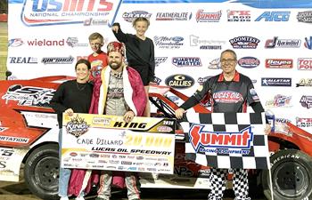 Dillard takes command late for USMTS King of America XIV win at Lucas Oil Speedw