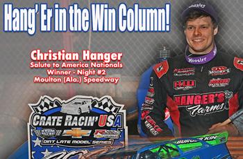 Hanger Leads Every Lap for $2,000 at Moulton