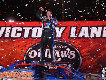 Farmer City Raceway (Farmer City, IL) – World of Outlaws Late Model Series – Illini 100 – April 11th-12th, 2025. (Josh James Artwork)