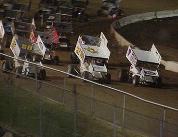 The 3-Wide Salute at Tri-State Speedway