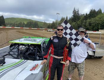 Preston Luckman won the Trophy Dash and Main Event on May 11 at Coos Bay Speedway in Coos Bay, Oregon.