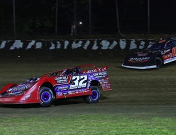 Bobby Pierce wins the MARS Late Model Championship Series, Illinois Valley Showdown first prelim at La Salle Speedway on May 30.