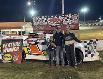 Johnny Stokes wins the Street Stock feature at Pine Ridge Speedway on September 7