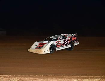 Tyler Stevens wins the Open Late Model portion of the Turkey Bowl XVII Larry Phillips Memorial at Springfield (Mo.) Raceway on November 18, 2023.