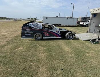 Jeff Taylor in the pits at Southern Oklahoma Speedway (Ardmore, OK) on August 9, 2025.