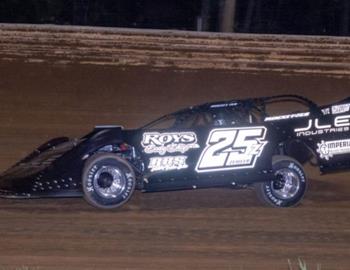 Mason Zeigler piloted his brand-new XR1 Rocket Chassis to the $8,700 Super Late Model victory on Friday, May 5 at Bedford (Pa.) Speedway (Derek Bobik image)