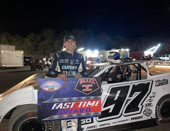 Cody Overton claimed the $5,000 American All-Star Crate Late Model victory at Natural Bridge (Va.) Speedway on Friday night.