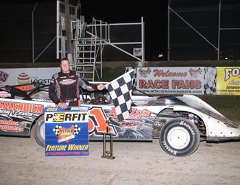 Devin Shiels bagged the DIRTcar Super Late Model win at Attica (Ohio) Raceway Park on Friday, August 18.