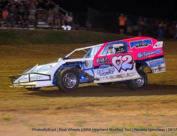 Nevada Speedway (Nevada, MO) – USRA Heartland Modified Tour (HMT) – August 17, 2024. (Todd Boyd photo)