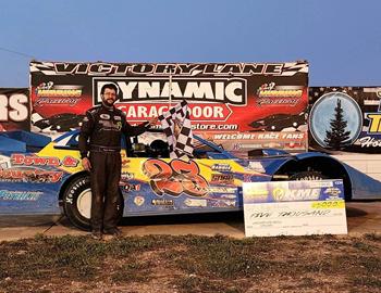 Kyle Peterlin raced to the $5,000 Wissota / KME Late Model Special victory at Hibbing (Minn.) Raceway on Saturday, July 29.