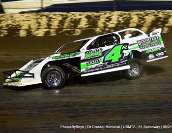 81 Speedway (Park City, KS) – United States Modified Touring Series (USMTS) – 2nd Annual Ed Gressel Memorial – June 21-22, 2024. (Todd Boyd photo)