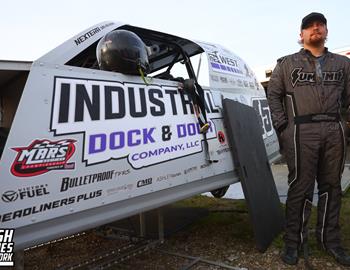 Peoria Speedway (Peoria, IL) – Midwest Auto Racing Series (MARS) Modified Championship – Garry Swibold Memorial – April 26, 2025. (Josh James Artwork photo)