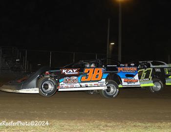 Cedar County Raceway (Tipton, IA) – Lucas Oil Midwest LateModel Racing Association (MLRA) – Hawkeye Land 40 – September 12th, 2024. (Mike Ruefer photo)