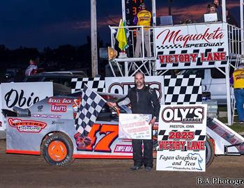 Corey Kuntzelman won at Maquoketa Speedway on May 24.