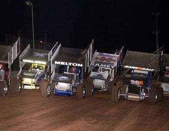 Sheldon Barksdale, Justin Melton and Robert Sellers lead the three-wide salute