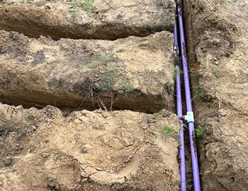Aerial View of a Conventional Septic System