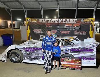 Max Blair banked the RUSH Crate Late Model win at Pennsylvanias Eriez Speedway on Sunday, August 27 in the Centerline Motorsports Rocket Chassis.