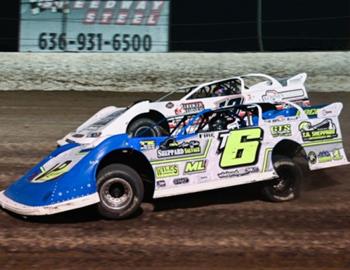 Tommy Sheppard Jr. bested the Super Late Model action at Federated Auto Parts Raceway at I-55 (Pevely, Mo.) on Saturday, May 11. (Connor Hamilton Photography image)