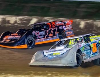 Josh Rice conquered the Ultimate Heart of America Super Late Model event at Circle City Raceway (Indianapolis, Ind.) on Friday, Sept. 1 to claim the $10,000 winners check. (Jimmy Pittman image)