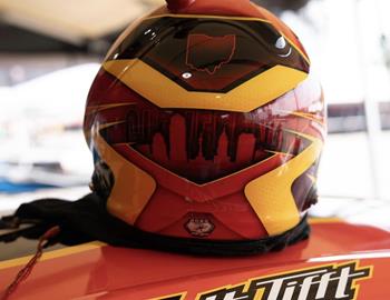 Matt Tiffts helmet for the Trans Am Series presented by Pirelli TA2 race at Mid-Ohio Sports Car Course (Lexington, OH) on June 22, 2024.