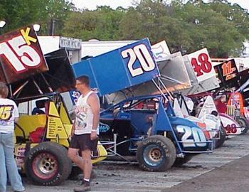 Pit area at Cowtown Speedway