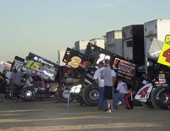Pit area at I-90 Speedway