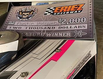 Victory lane with the Renegades of Dirt Modified Series on Sunday, August 28 at Eriez Speedway.