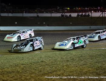 Lucas Oil Speedway (Wheatland, MO) – Lucas Oil Midwest Late Model Racing Association (MLRA) – Ron Jenkins Memorial – September 2, 2023. (Todd Boyd Photo)
