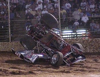 Travis Senters night ended early after this heat flip.