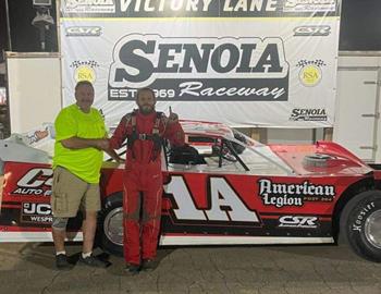 Ryan Ray won in his second night out in his new XR1 Rocket Chassis 604 Late Model at Senoia (Ga.) Raceway on Saturday, Oct. 7.