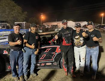 Mike Palasini, Jr. wins the 2024 Gumbo Nationals, MSCS Super Late Model division on October 5