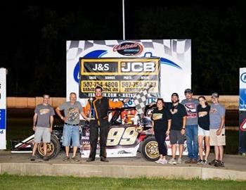 Noah Grinstead wins at Chateau Speedway on August 3