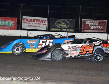 Shelby County Speedway (Harlen, IA) – Malvern Bank East / West Series – Rallen Zeitner Memorial – July 13th, 2024. (Mike Ruefer Photo)