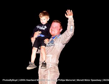 Monett Motor Speedway (Monett, MO) – USRA Heartland Modified Tour (HMT) – Larry Phillips Memorial – June 27-28, 2025. 