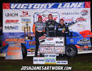 Farmer City Raceway (Farmer City, IL) – Lucas Oil Late Model Dirt Series – Farmer City 74 – May 10th, 2024. (Josh James Artwork)
