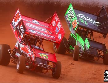 The Dirt Track at Charlotte (Concord, NC) – World of Outlaws NOS Energy Drink Sprint Car Series – World Finals – November 6th-9th, 2024. (Josh James Artwork)