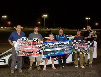 Jeff Taylor win the 21st annual Jordan Page Winter Nationals at Southern Oklahoma Speedway (Ardmore, OK) on October 4, 2025. (Southern Oklahoma Speedway image)