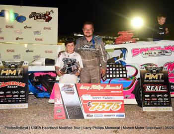 Monett Motor Speedway (Monett, MO) – USRA Heartland Modified Tour (HMT) – Larry Phillips Memorial – June 27-28, 2025. 