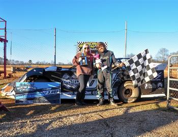 Braden Mitchell pocketed a $3,000 check for his win in Sunday’s Winter Breeze Classic at Moulton (Ala.) Speedway.