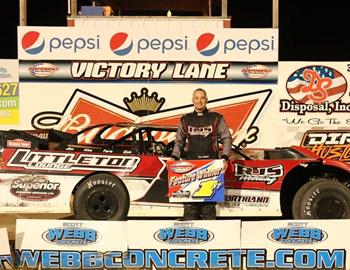 Sean Johnson claimed the Saturday night IMCA Late Model win at Independence Motor Speedway.