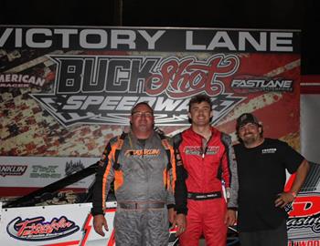 Kendall Franklin wins at Buckshot Speedway on May 4.