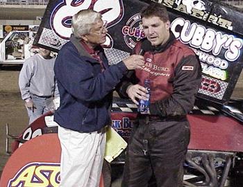 Jason Danley interviewed in victory lane