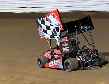 Zander LaRose wins in the 4th Annual Small Tire Shootout at Doe Run Raceway (Doe Run, MO) on March 30th, 2024.