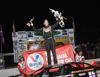 Josh Rice won the Harold Hardgrove Memorial at Lake Cumberland Speedway on August 26. *(Ryan Roberts image)*