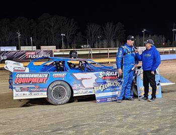 Ross Robinson registered a $3,026 triumph on Friday, March 29 at Georgetown (Del.) Speedway in the Super Late Model ranks. The win came in the Mark Coot Williams Memorial.