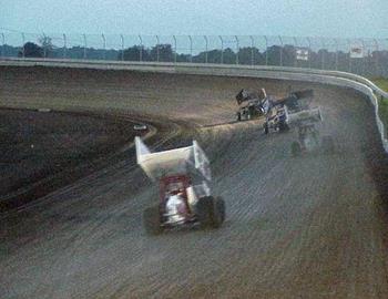 Down the backstretch at Delta Bowl