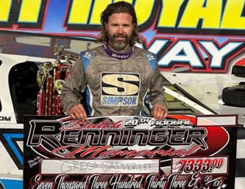 Gregg Satterlee collected $7,333 for winning the Butch Renninger Memorial at Port Royal (Pa.) Speedway on Saturday, Sept. 2.